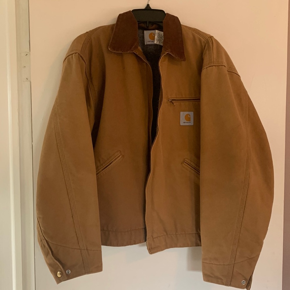 Mens Medium Carhartt Regular Fit Jacket Carhartt Brown Blanket Lined